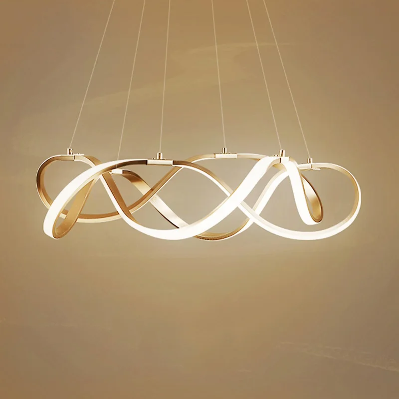 

2019 Nordic Pendant lights Creative Living room Designer Gold chrome Simple Dining room Light Luxury Post Modern LED Droplight