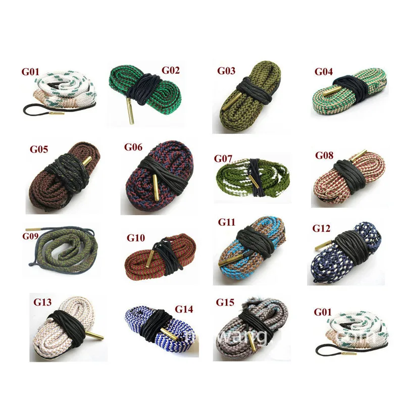 

Hunting Gun Bore Cleaner Snake.22 Cal.223 Cal.38 Cal& 5.56mm,7.62mm,12GA Rifle Cleaning Kit Tool Rifle Barrel Calibre Snake Rope