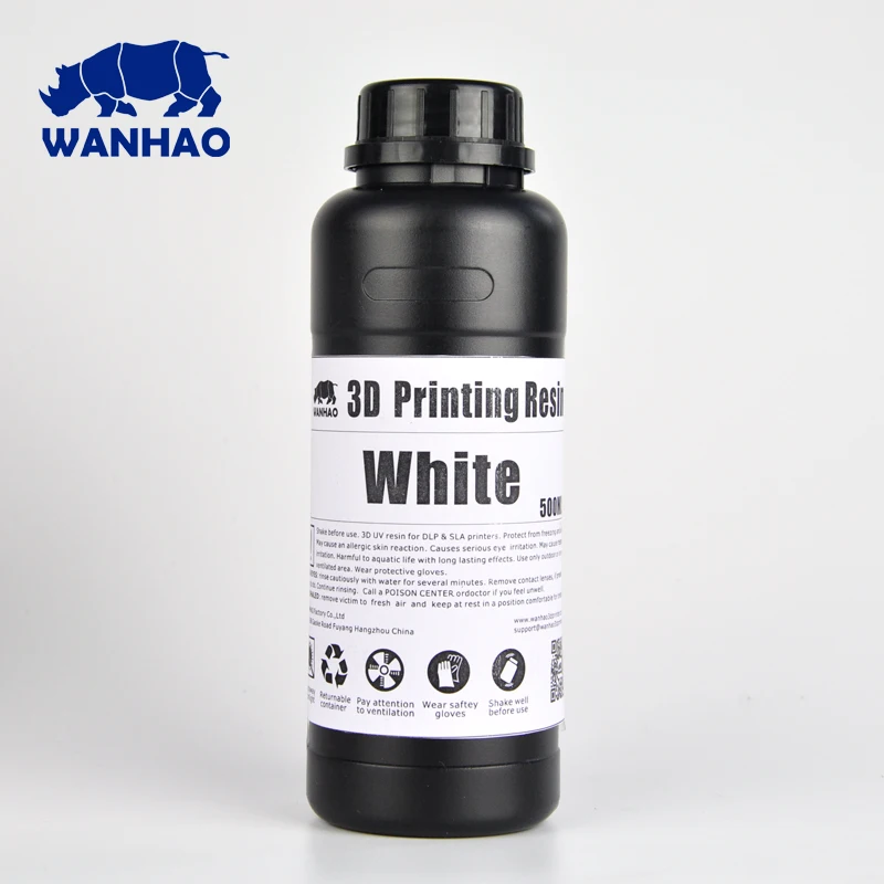 Wanhao Смола UV 405nm Фотополимерная смола для DLP 3D принтера D7 500 мл/бутылка|photopolymer resin|3d
