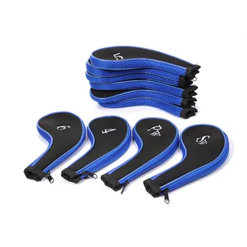 

10 Pcs Golf Club Head Cover Iron Putter Headcover Protect Set Number Printed With Zipper