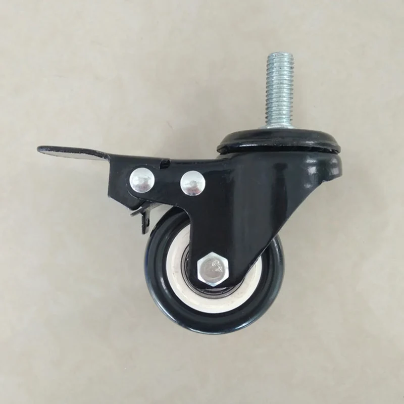 

1/2/4pcs Office Chair Wheels 2inches M10 Swivel Rubber Universal Caster with Brake MAL999