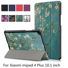 Тонкий кожаный чехол с принтом для Xiaomi Mi Pad 4 Plus 10,1 дюймов для Xiaomi Mi pad 4 Plus 10,1 С Откидывающейся Крышкой для сна