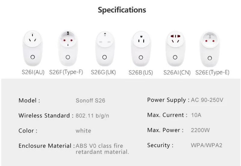 Sonoff S26 WiFi умный штекер ЕС Модуль Автоматизации умного дома розетка DIY таймер умный дом устройство через приложение EWelink IOS и Android