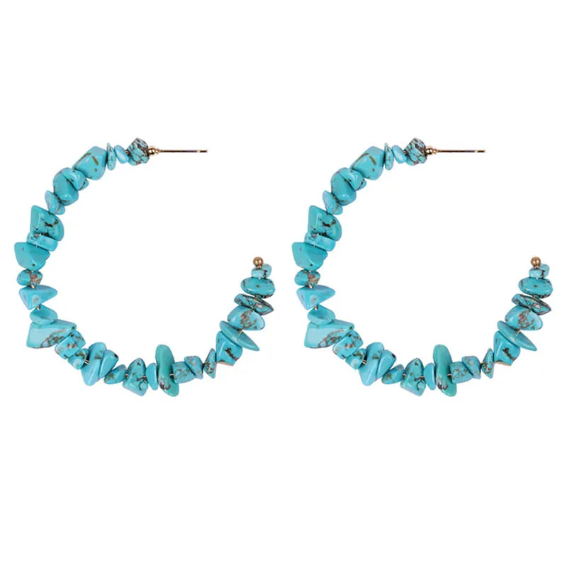 

Bohemia Fashion Geometric Dangle Earrings Zinc Alloy Turqoise Earrings For Women Bijoux ZA Femme Aretes De Mujer Modernos 2019