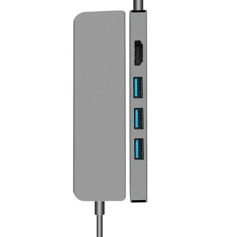 USB C хаб AMKLE 3 1 типа на 4K HDMI A 0 Type PD зарядный адаптер для ноутбука оснащенный только