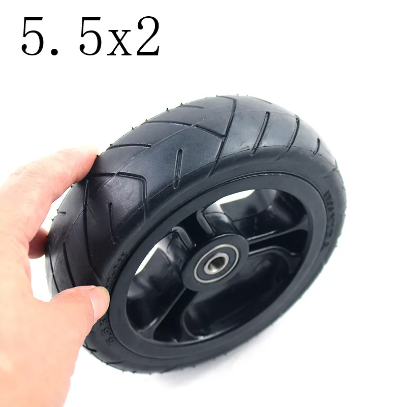Литые диски 5 дюймов 5,5x2 колеса с хорошим качеством Nes углеродного волокна скутер твердые шины с Сплав обод шины Долли