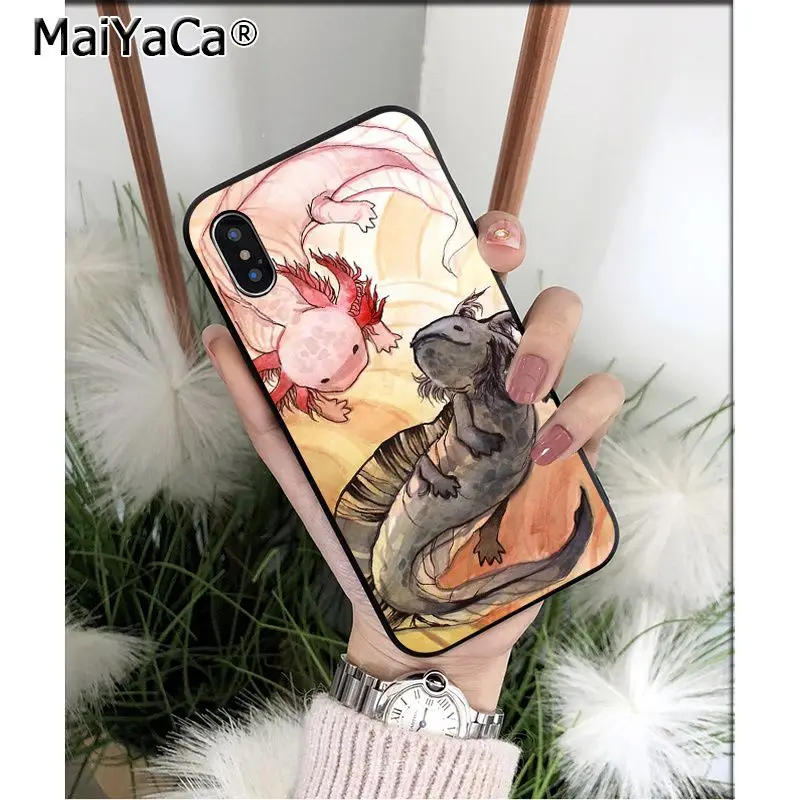 MaiYaCa милый животный Axolotl клиент высокого качества чехол для телефона Apple iPhone 8 7 6 6S Plus X XS MAX 5 5S SE XR чехол - Цвет: A15