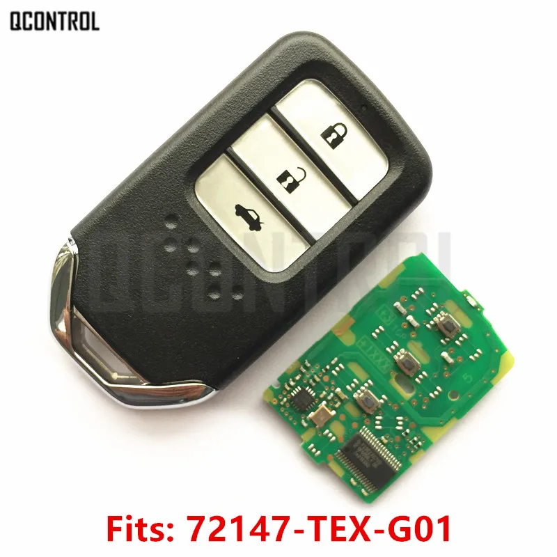 

QCONTROL Keyless-Go Smart Key Fit for Honda 72147-TEX-G01 City Jazz XRV Venzel HRV CRV Accord Civic Element Remote Lock Door