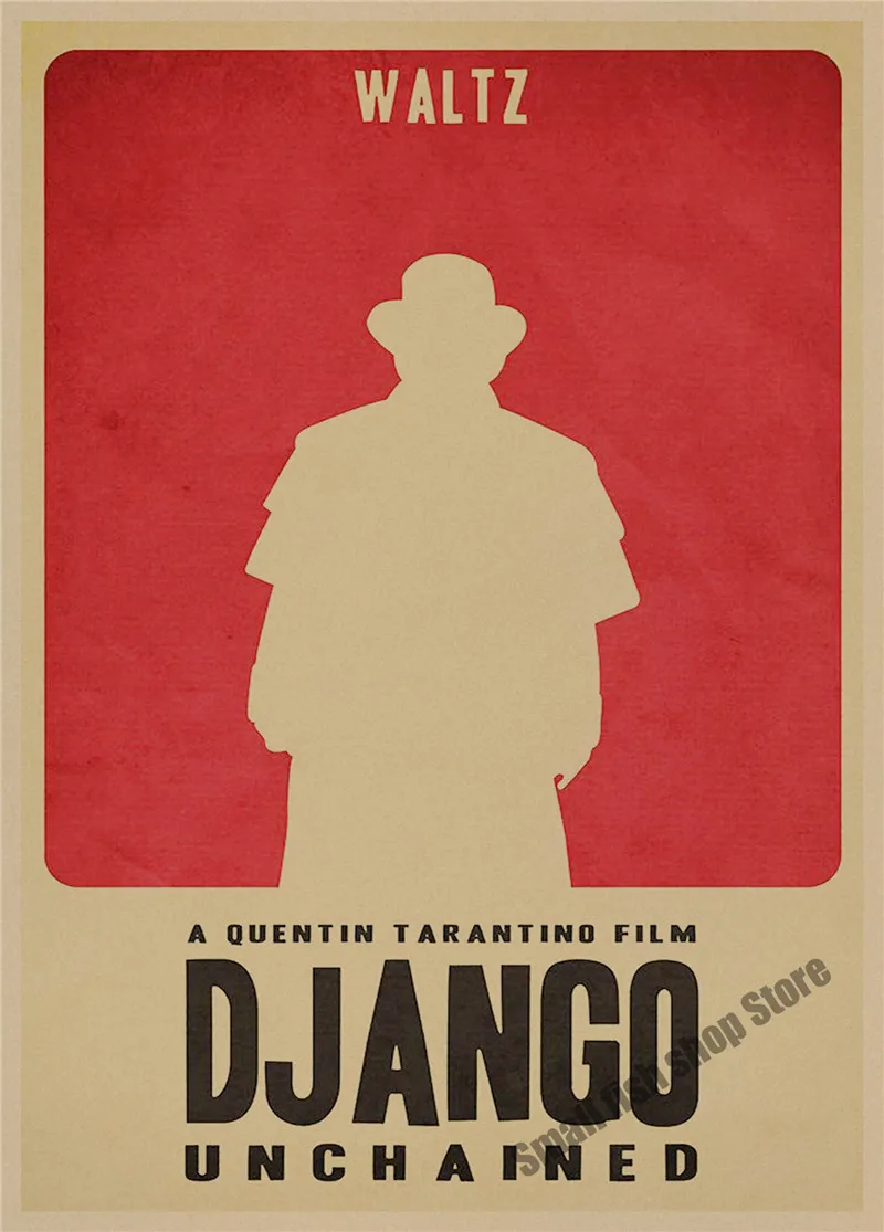 Django Unchained Квентин Тарантино ретро плакат, крафт-бумага, бумага для бара, кафе, домашний Декор, живопись, наклейка на стену