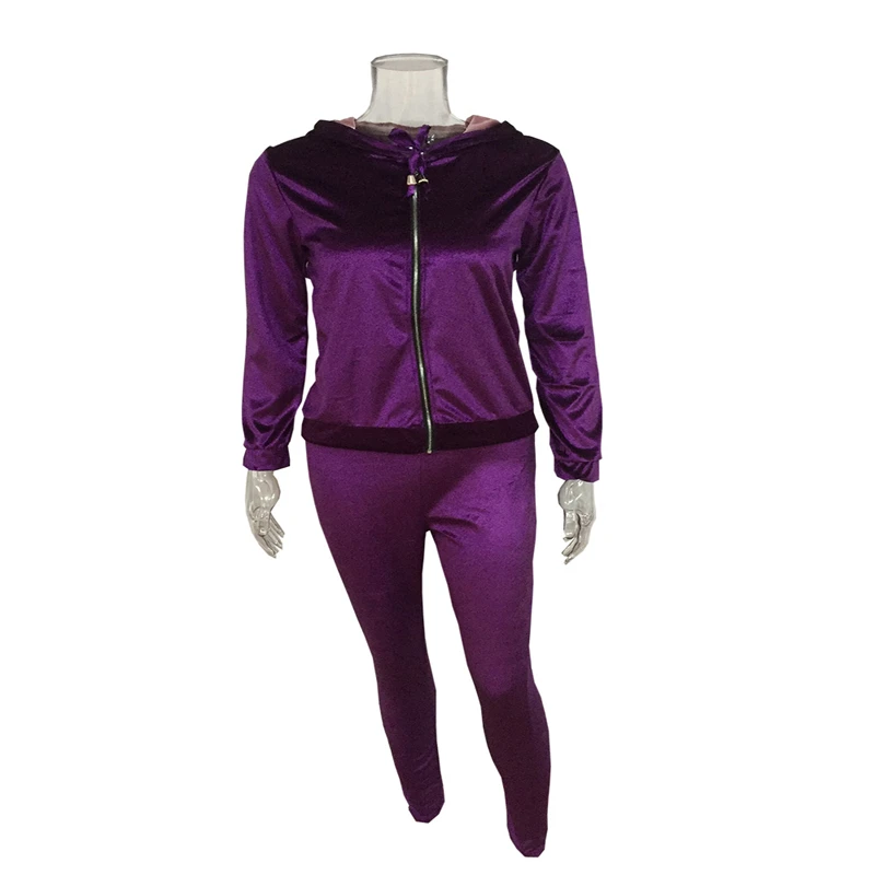 

Women's Two Piece Set Tracksuits For Women Top and Pants Solid Color Long Sleeve Hoodies Sets Jumpsuit Female