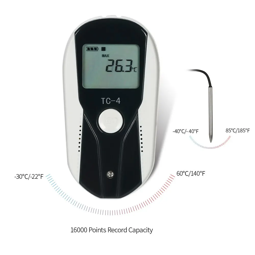 USB регистратор данных температуры регистратор данных Регистратор данных lcd термометр записывающий измеритель с внешний датчик температуры