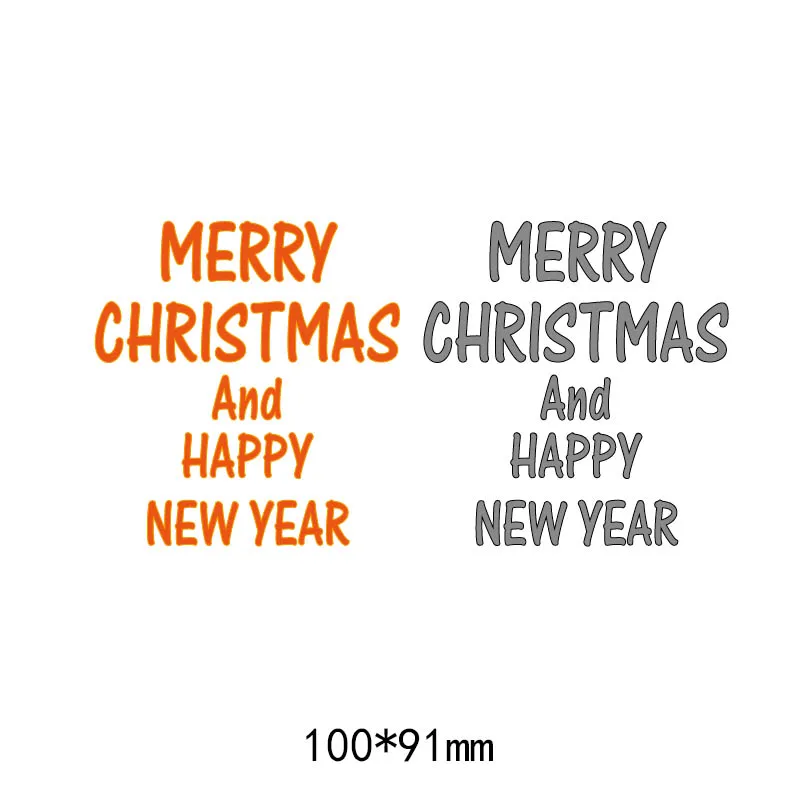

Merry Christmas Letters Metal Die Cuts Cutting Dies For DIY Scrapbooking Embossing Decorative Crafts Photo Album Paper Cards