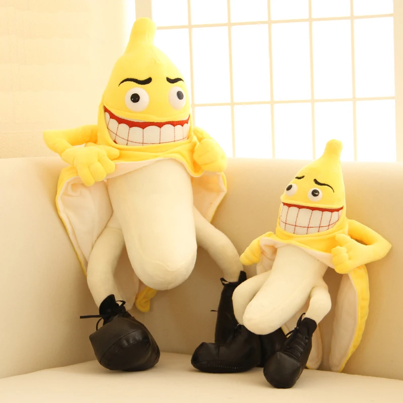 1PCS Evil Bad Banana Man Stuffed Plush Toy Funny Devil Style Novelty