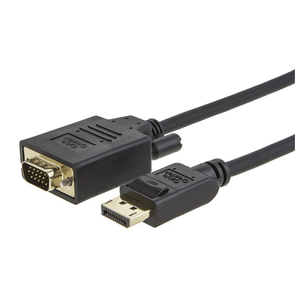 

DP to VGA Cable, CableCreation Displayport to VGA Cable Gold Plated Standard DP Male to VGA Male Cable, 6FT/10FT/16.5FT/25FT
