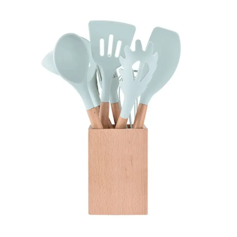  9pcs/set Non-Stick Silicone Cooking Utensils Kitchen Gadgets Spatula Spoon Tools For Baking Cookwar