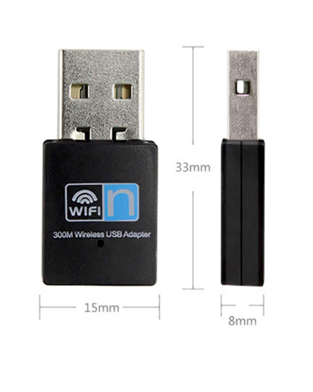 USB 2,0 WiFi Беспроводной сетевой карты 300 Мбит/с 802,11 b/g/n Сетевой адаптер с Вращающийся Антенна 2,4 г