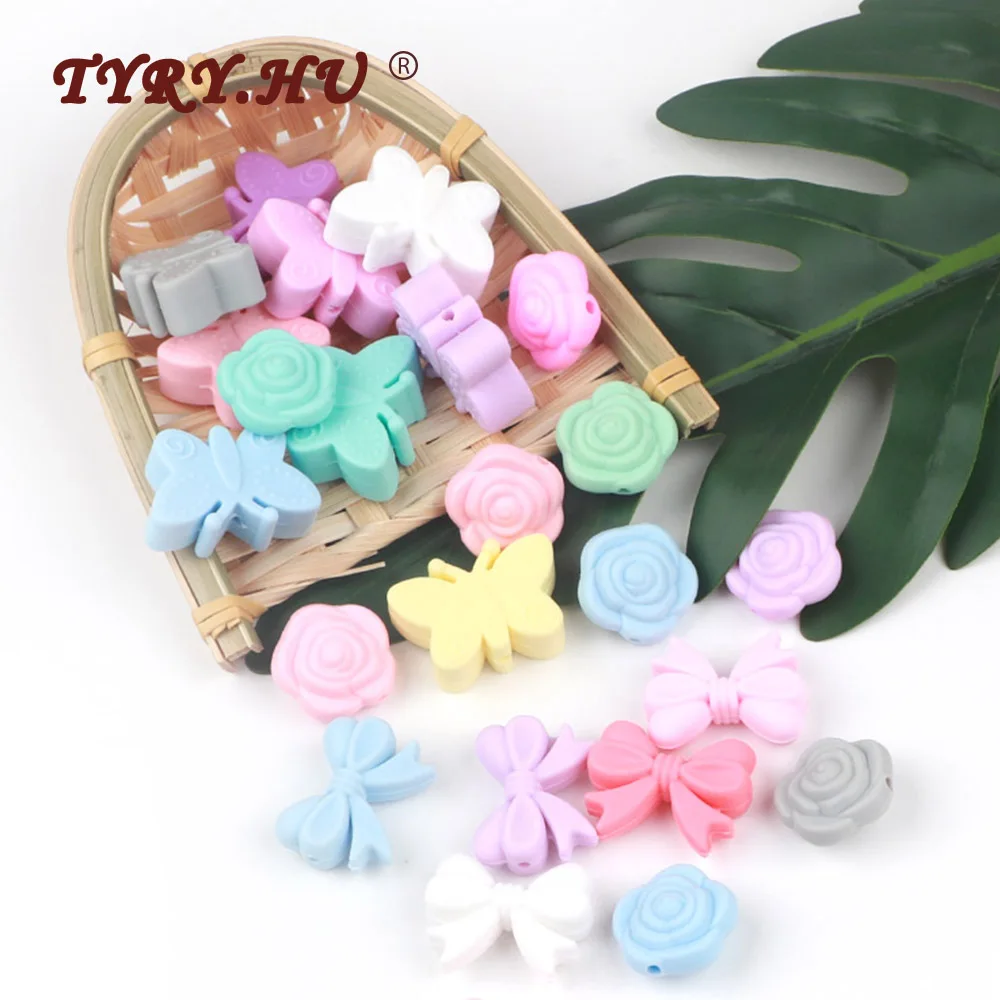 

TYRY.HU 5pc Baby Teething Silicone Beads DIY Food Grade Silicone Rodent Toy Nurse Gift Accessories BPA Free silicone beads