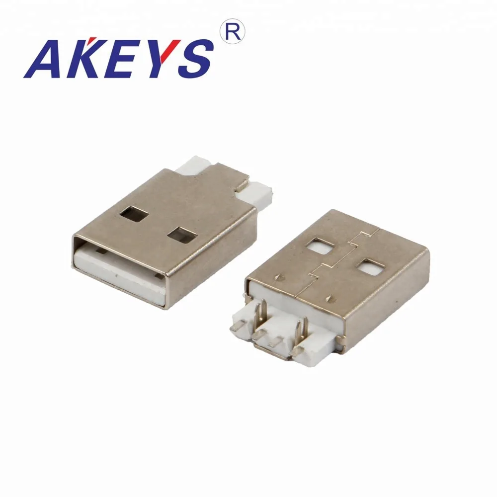 

30PCS USB-111 Mini Micro 180 degree SMT USB socket female seat USB AM harpoon type Usb connector with white glue