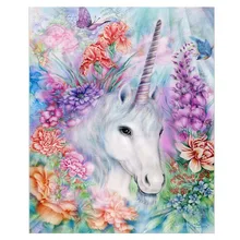 Полностью Алмазная картина на заказ, 5d DIY мозаичная картина с единорогом печать Алмазный квадратный горный хрусталь наборы вышивки крестом рукоделие
