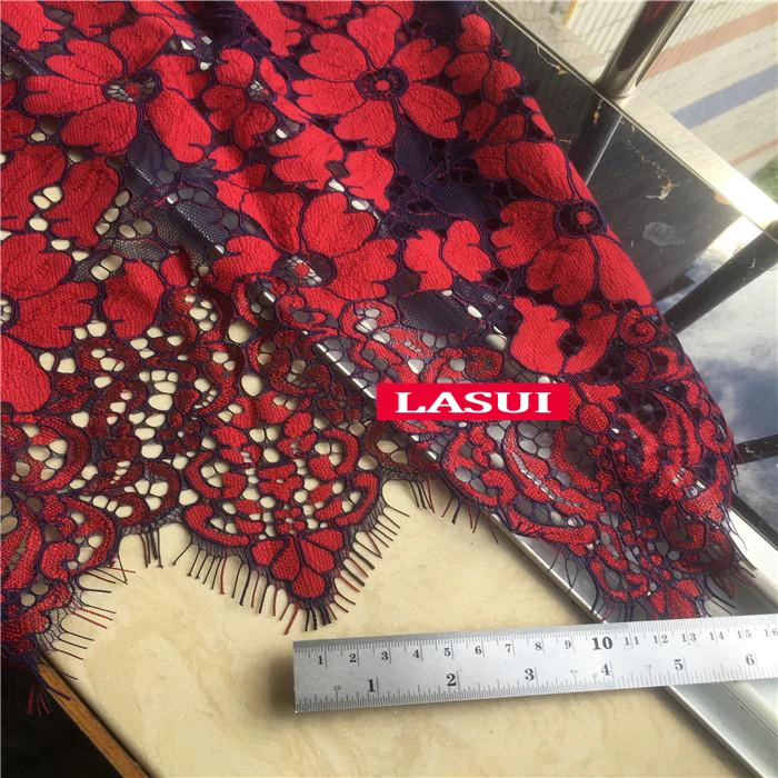 LASUI 1,5 м* 1,5 м = 1 шт. Новое высококачественное 7 цветов шнур кружево с ресничками ткань французское кружево для diy свадебное платье аксессуары C0188