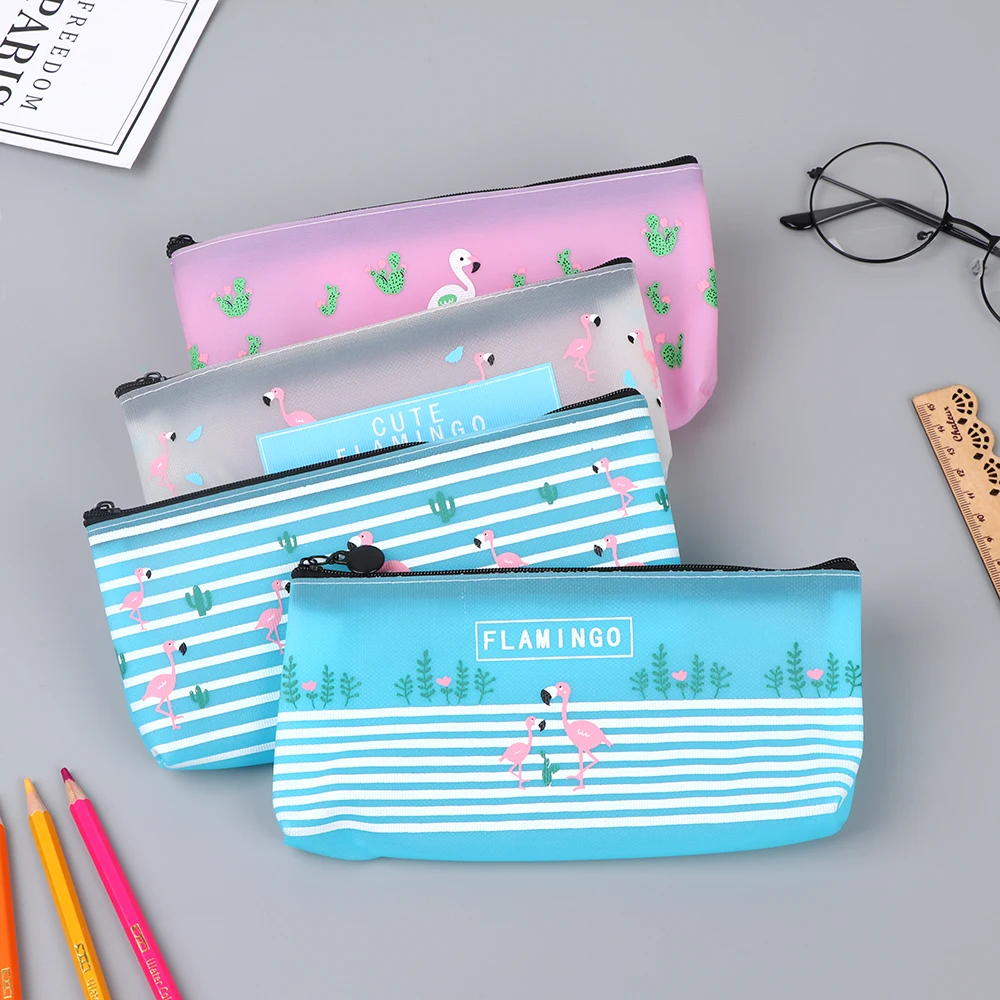 

1PC Women Flamingo Cactus Makeup Pouch Fashion Silicone Waterproof Cosmetic Bag Case Lazy Cosmetic Bag Handbag Zip Box