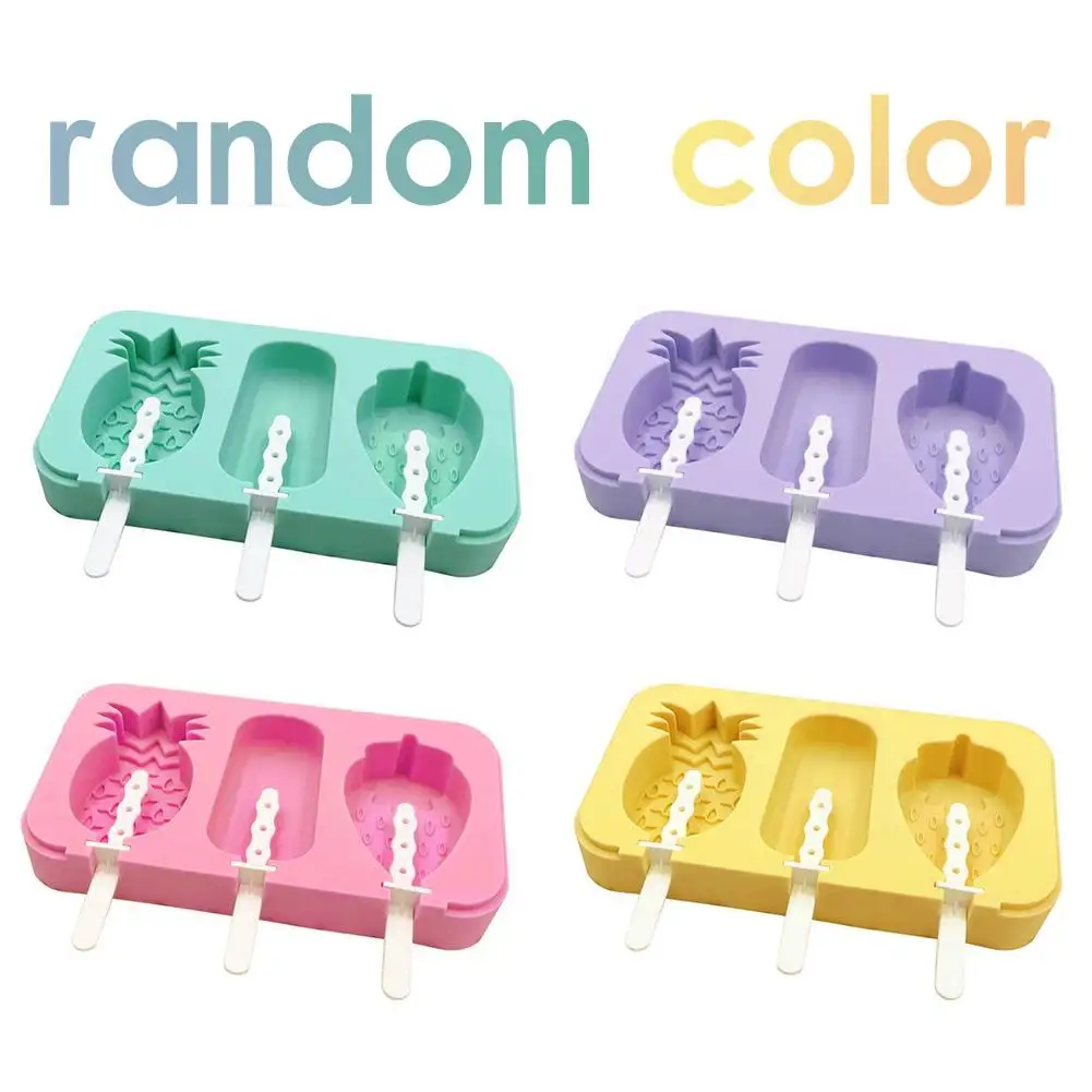 

DIY Pineapple Ice Cube Tray Strawberry Square Ice Cream Mould Manual DIY Popsicle Touch Innovative Homemade Ice Maker Mould