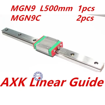 

1pc 9mm width linear guide rail 500mm MGN9 + 2pc MGN MGN9C Blocks carriage for CNC