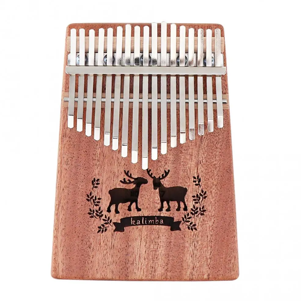 17 клавиш Kalimba высокое качество Лось звуковое отверстие одна доска красное дерево