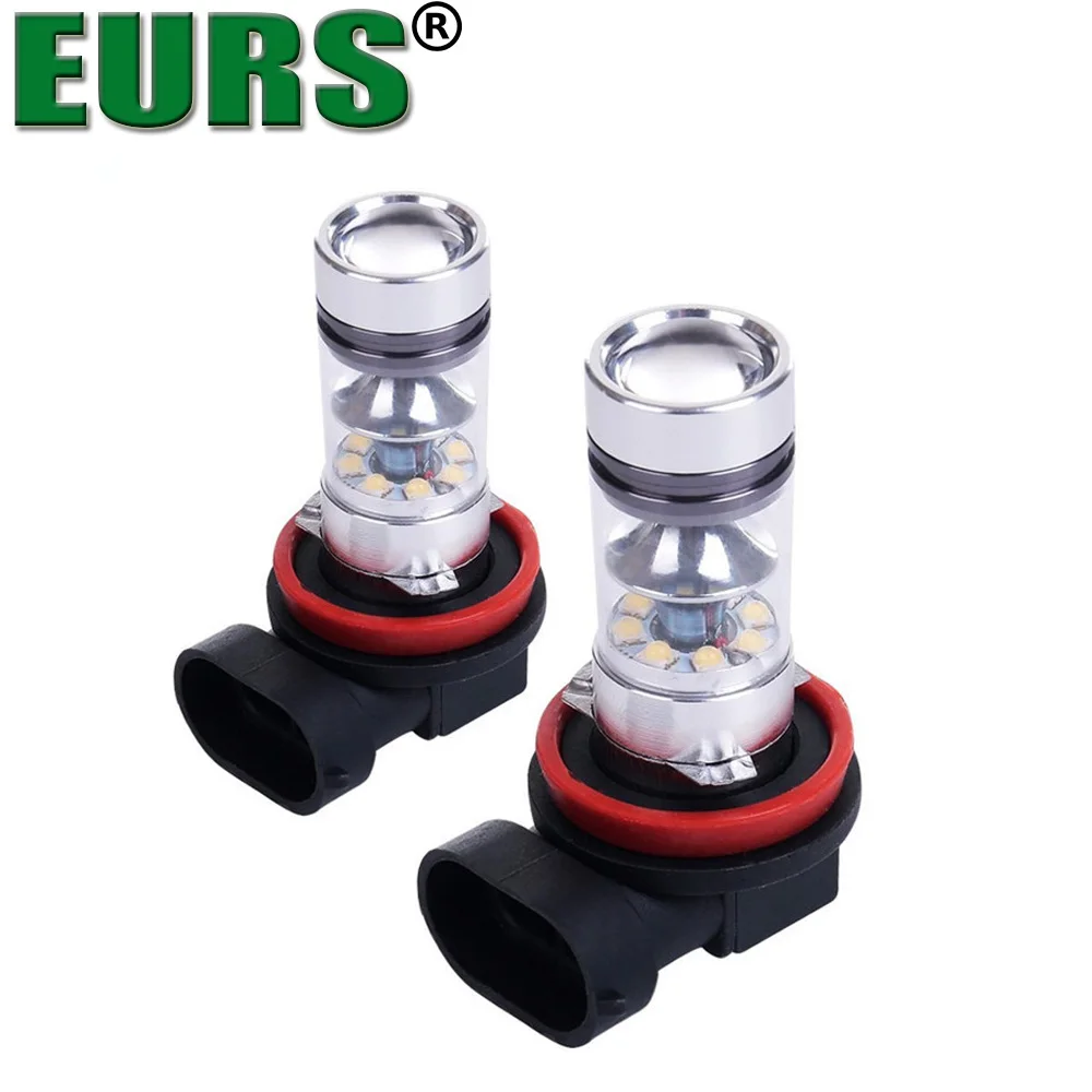 EURS(TM) Светодиодный фонарь H1 H4 H7 H11 9005 9006 Белый светодиодный противотуманный
