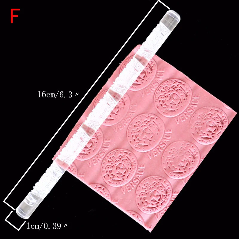 Non-stick X Letter Shaped Acrylic Embossed Rolling Pin 6 Styles Transparent Rolling Pin Cake Roller Decor Pastry Tools9
