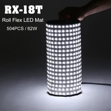 Falconeyes 62W Photo Waterproof Light Portable LED 5600K Photo Light 504pcs Flexible Roll LED Photography Lamp RX-18T
