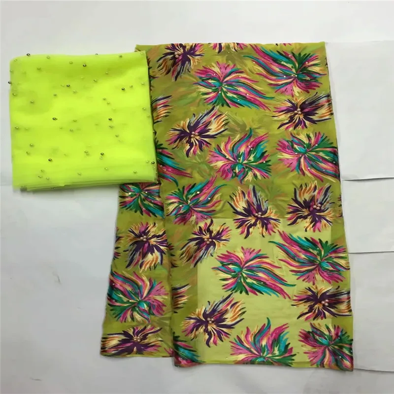 

Hot selling satin silk fabric 5 yards/lot colorfast Nigrian design African wax pattern satin silk fabric for clothing LXE101323