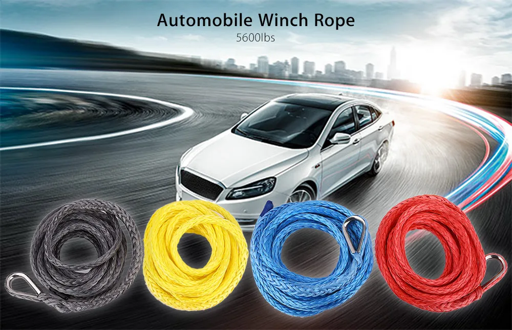 السيارات حبل رفع 3/16 بوصة 10 قدم القياسية 5600lbs كسر قوة 22.5 سنتيمتر واقية غمد
