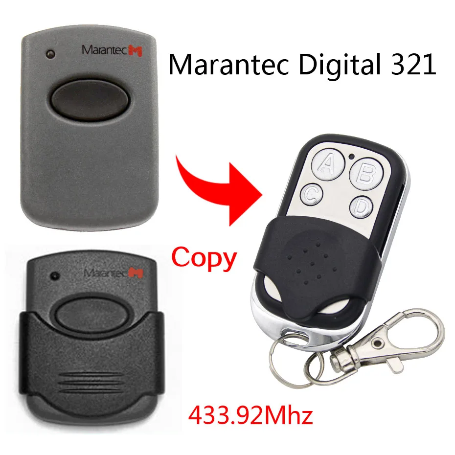 

Marantec Digital 321 433.92Mhz Garage Door/Gate Remote Control Duplicator