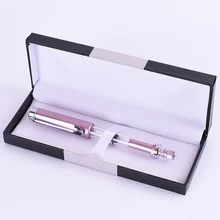 Купить Поршень высокого прозрачный перьевая ручка Classic Розовый 0.5 0.38 Iraurita каллиграфия чернила розового золота клип Роскошные офисные school1G806