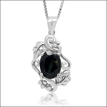 

Collares Qi Xuan_Dark Blue Stone Simple Elegant Pendant Necklace_Real Necklace_Quality Guaranteed_Manufacturer Directly Sale