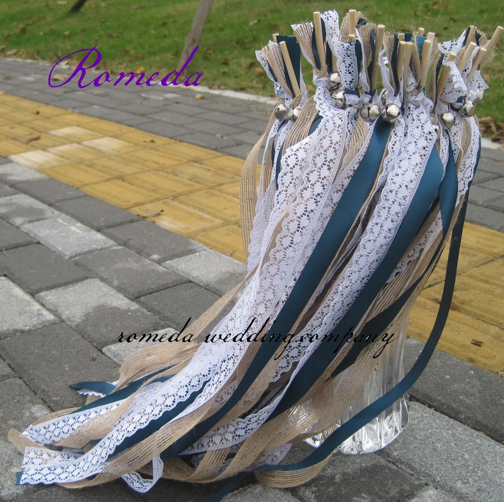 Бесплатная фотография/партия свадебные джутовые палочки из натуральной ленты