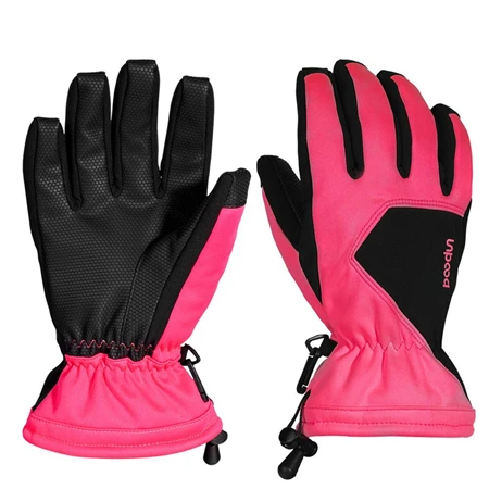 Новые водонепроницаемые зимние теплые перчатки мужские женские лыжные перчатки Сноуборд мотоциклетные перчатки сенсорный экран Снежная перчатка-ветровка - Цвет: Розовый