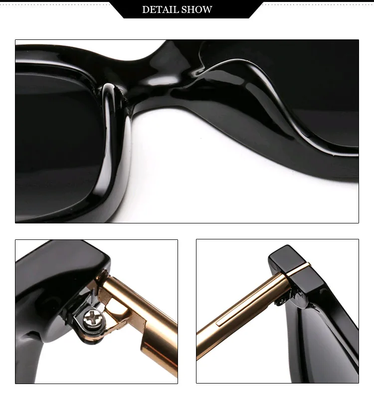FZKYNY новейшая классика винтажные Квадратные Солнцезащитные очки для женщин мужчин известный бренд дизайнер том Декоративные Солнцезащитные очки модные очки