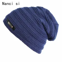 Бренд Nanci si зимний шерстяной лыжный вязаный набор шапки и шарфа головной Кепка-капюшон маска фасоль Балаклава наушники головной убор s для мужчин и женщин