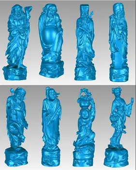 

New 3D models CNC 3d Print relief in STL file format Eight god of longevity