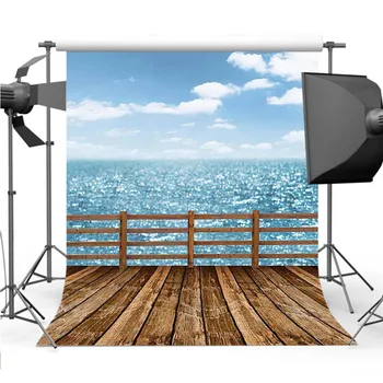 

cruise ship deck sea ocean wood floor photography backgrounds Vinyl cloth High quality Computer print party backdrop