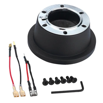 

Interior Steering Wheel Adapter Connector 6-bolt Black Replacement Accessories