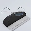 Ultralight Titanium Rimless Rectangular Glasses Spectacles Eyeglass Eyewear +1.0 +1.5 +2.0 +2.5 +3.0 +3.5 ► Photo 3/6