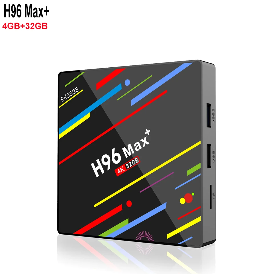 

H96 Max+ 4K Android 9.0 TV Box 4GB RAM 32GB ROM RK3328 Quad Core Wireless HD Media Player 2.4G WIFI Video Decoder USB 3.0