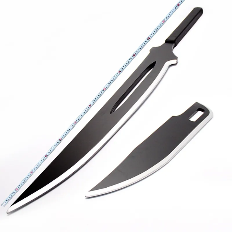 

Bleach Kurosaki Ichigo Katana Anime Cosplay Knife Blade Weapon Cosplay Props Wooden Sword Exquisite Gift Home Decor 2 Pieces