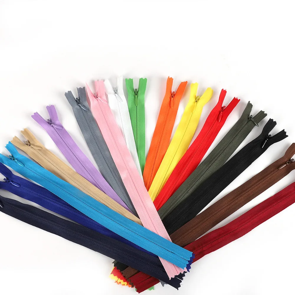 10pcs/lot 28/35/40/50/55/60cm Long Invisible Zippers Diy Nylon Coil
