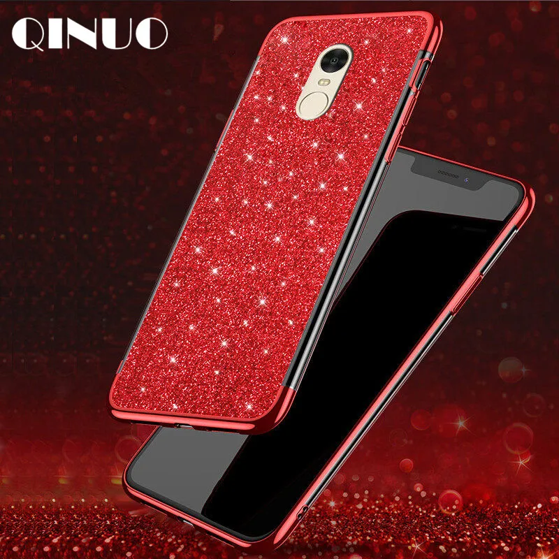 

QINUO Glitter Plating Case For Xiaomi Redmi Note 4 Global version Note 4X Soft TPU Case For Xiaomi Redmi Note 4X Pro Funda Coque