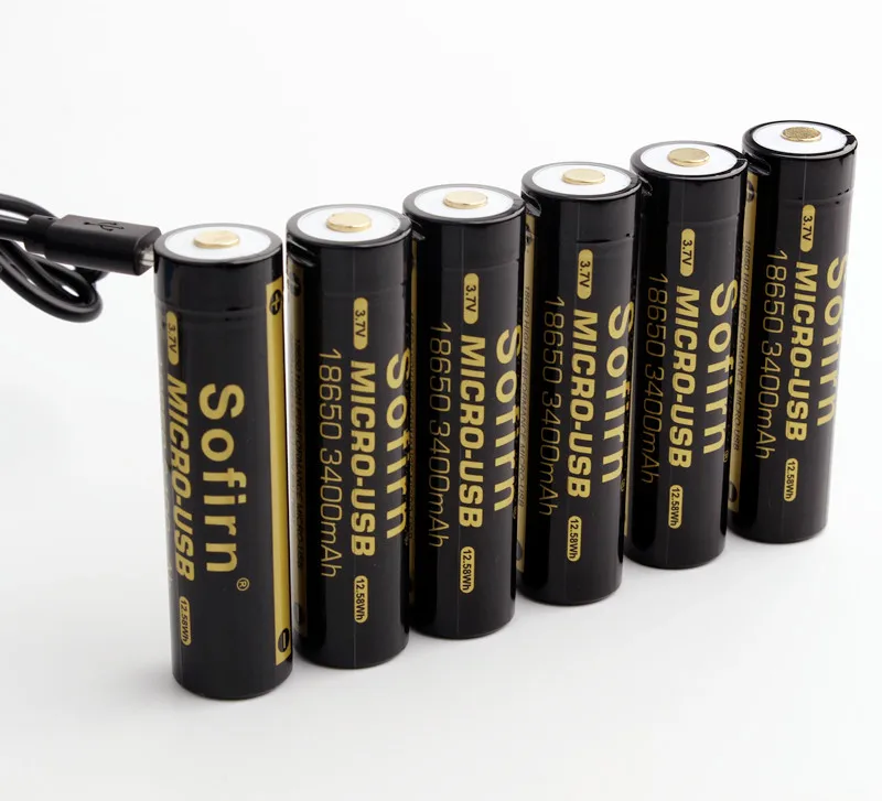 Аккумулятор Sofirn 18650 с прямым USB портом 3400 мАч 3 7 в перезаряжаемая батарея 5 В
