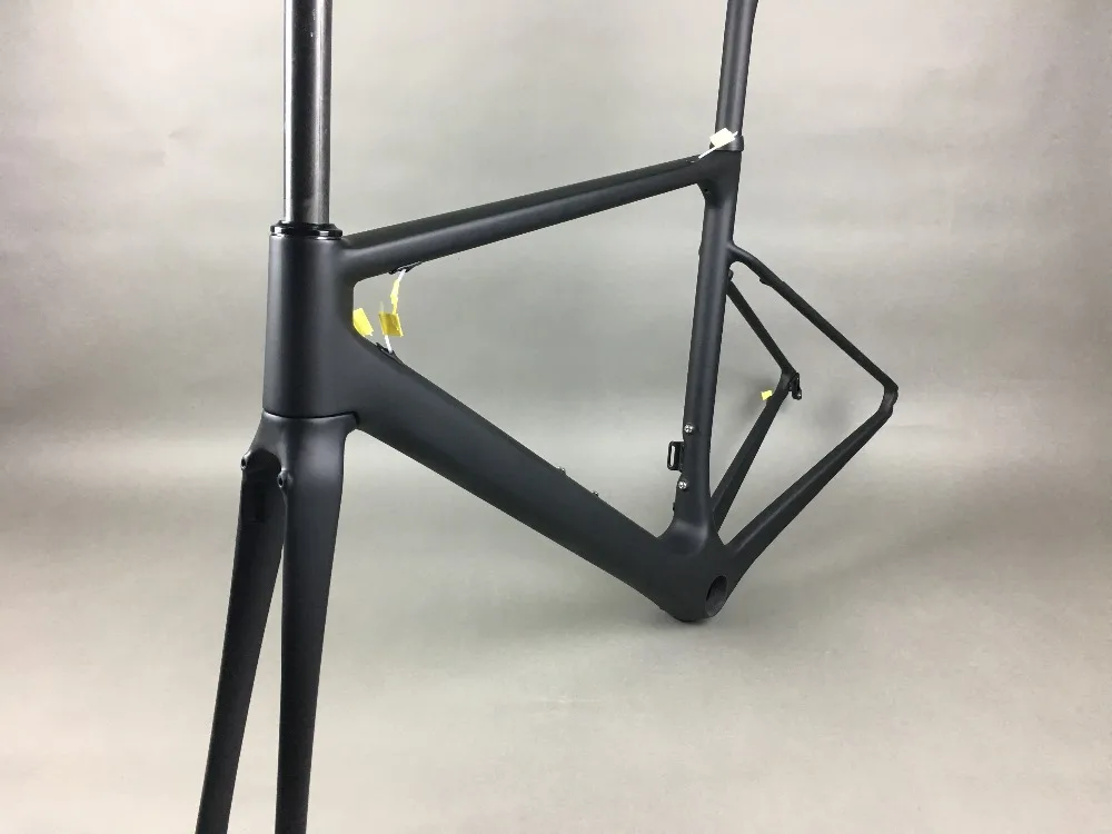 Excellent 2019 new arrival direct mount brake T1100 full matte nice marble weaves carbon road frame:frameset+fork+seatpost+headset+clmap 58